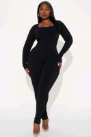 New Size LG Women's Hailey Snatched Jumpsuit, Black - Retails $71