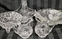 5 Vintage Crystal & Glass Dishes