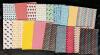18 New 8" &times; 6" Felt-Back Patterned Vinyl Pieces: Fun Fruit & Glitter + 2 Rolls of Fabric Tape + Roll of Pink Glitter Ribbon - 2