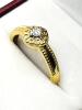 Gold Plated Sterling Silver Natural Diamond (0.01ct) Ring, Size 8, comes with APPRAISAL $300.00. - 3