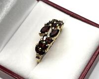 Gold Plated Sterling Silver Natural Garnet (2.10ct) Ring, Size 9, comes with APPRAISAL $385.00. Garnet is the birthstone for January.