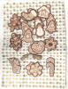 24 New Gingerbread-Themed Wood Gift Tags Up To 3" Long & 25+ Sheets of Gold-Dotted Tissue Paper 19" &times; 13.75"