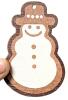 24 New Gingerbread-Themed Wood Gift Tags Up To 3" Long & 25+ Sheets of Gold-Dotted Tissue Paper 19" &times; 13.75" - 2