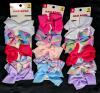 15 New Fabric Bow Hair Clips, 5" Across