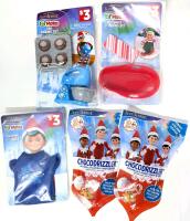 New Santaverse ElfMates ELF ON THE SHELF: Chef Baking Set, Toy Maker Sliding Set, Graphic T-Shirt & 2&times; Chocodrizzler Treat Decorating Kits 57g ea (No BB Date)