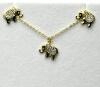 Gold Plated Sterling Silver CZ (0.25ct) Elephant Earrings and Necklace set, With Appraisal $200.00. - 2