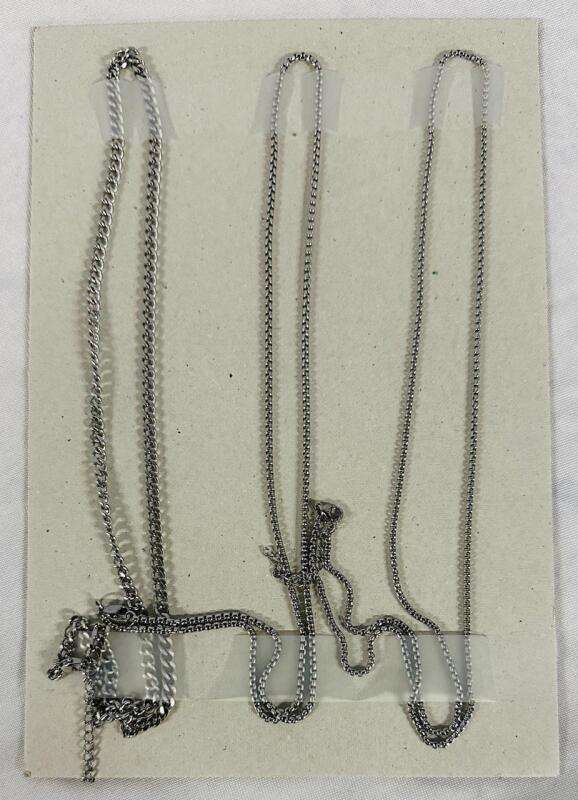 3 Chain Necklaces of Assorted Link Sizes