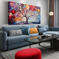 New SIXTTART Abstract Canvas Painting Wall Decor - Tree of Life Wall Art Living Room - Large Canvas Art Ready to Hang Size 29" x 59"