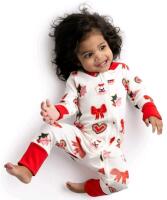 New Size 3-6 Months Baby PARIS HILTON x Monica + Andy Baby Organic Cotton Christmas One Piece Pajama Coverall