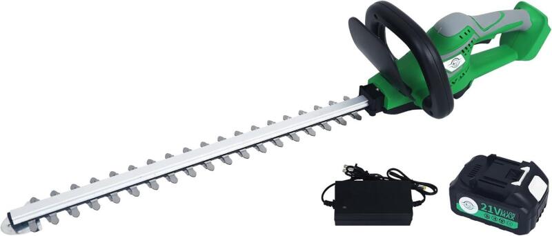 New CaliGreen Tools 21V 22" Cordless Laser Cut Hedge Trimmer 3.0Ah Battery and Charger Included