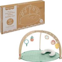 New Fisher-Price Wood Baby Playmat Lay & Play Deluxe Activity Gym with Wooden Frame & Tummy Time Sensory Toys for Newborns 0+ Months (Amazon Exclusive)