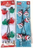 2 New NIGHTMARES BEFORE CHRISTMAS + RUDOLPH Christmas Light-Up Necklaces With 3 Different Light Modes & Batteries Included