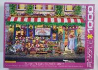 New , Sealed - " Plush Petals Flower Shop " 1000pc. Puzzle
