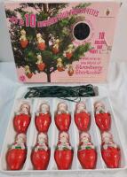 Vintage 1980 Strawberry Shortcake Holiday & Party Lights - Set of 10 . Lights tested and working