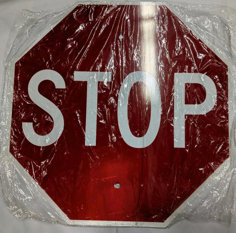 New Metal Stop Sign. 18" Across