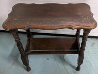 Vintage End Table with Magazine Holder. 22" Tall