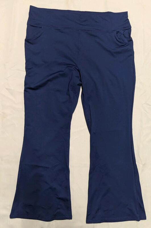 New: Size 4XL Women's - Navy Boot-Cut Yoga Pants.