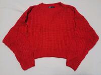 New Women's Sz. Large Shein Knit Red Sweater .