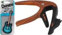 New Flamingo Metal Guitar Capo Wood for Acoustic and Electric Guitar Bass and Ukulele Removable Capos for 2 Colors With 3 Picks (Wood Color) & Refresh Driven Titanium Rain-Scented Guitar-Shaped Hangable Car Air Freshener 5" Long