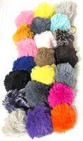 21 New Super Soft Colorful Faux Fur Ball Keychains (Multicolored Tribbles!)