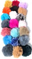 21 New Super Soft Colorful Faux Fur Ball Keychains (Multicolored Tribbles!)