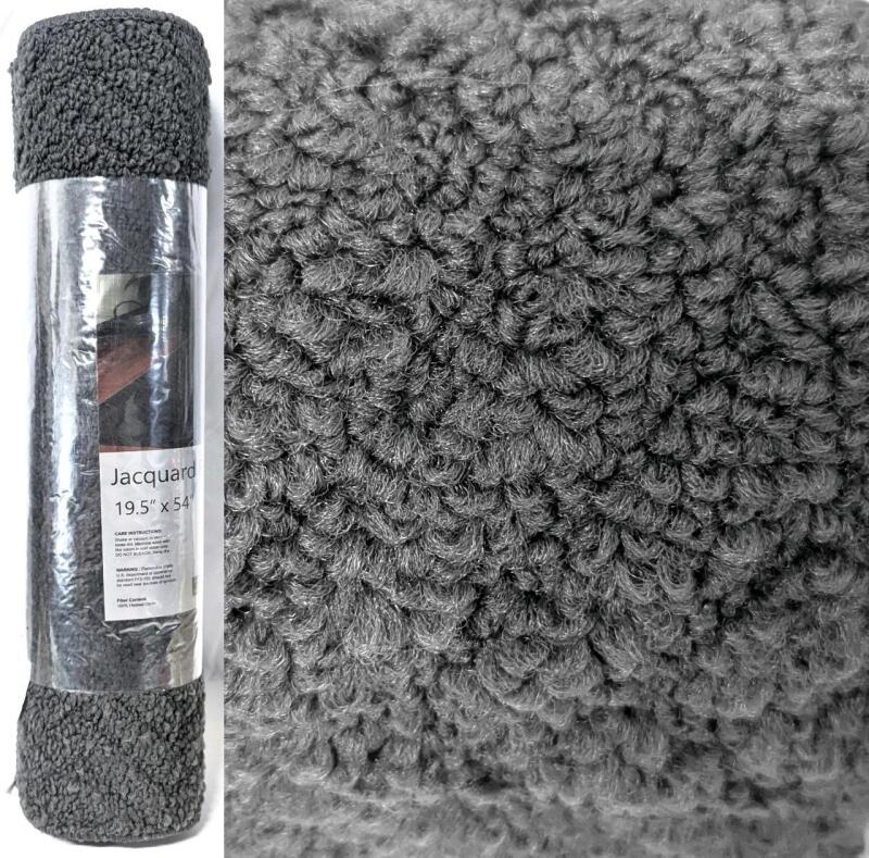 New 19.5" &times; 54" Jacquard Runner Rug, 100% Heatset Olefin, Machine Washable, Non-Slip Backing, Grey