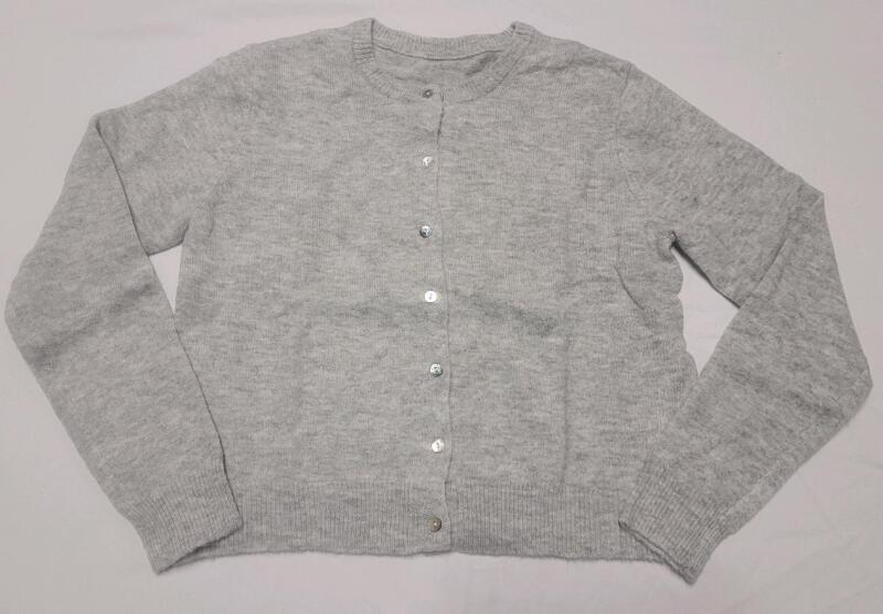 New Women's Sz. Medium Grey Button Down Sweater .