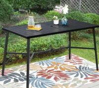 As New in Box Phi Villa patio dining table, model numbers PV-451 and PV-451-S, Black