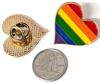 12 New Enameled Netal Rainbow Pride Pins, Up To 1.5" Long - 2