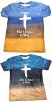 2 New Size MED Men's Religious "I Can't , But I Know A Guy" Print Graphic T-Shirts