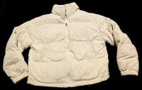 New Size LG Women's Super Poofy Soft Ribbed Zip-Up Winter Jacket