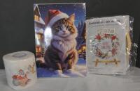 New Christmas Cat Advent Calendar, Merry Christmas Embroidery DIY Art Kit, and Funny Santa Toilet Paper