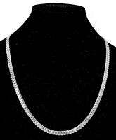 Striking Stamped 925 Sterling Silver Serpentine Chain, 0.2" Wide &times; 20" Long