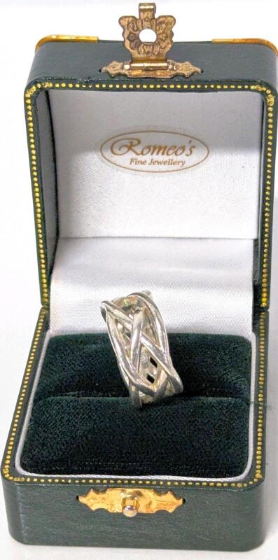 Lovely Size 7 Woven Twisted Vines Sterling Stamped 925 Ring
