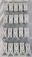 20 New 15-Amp Tamper-Resistant Receptacle Outlet , White . All individually sealed
