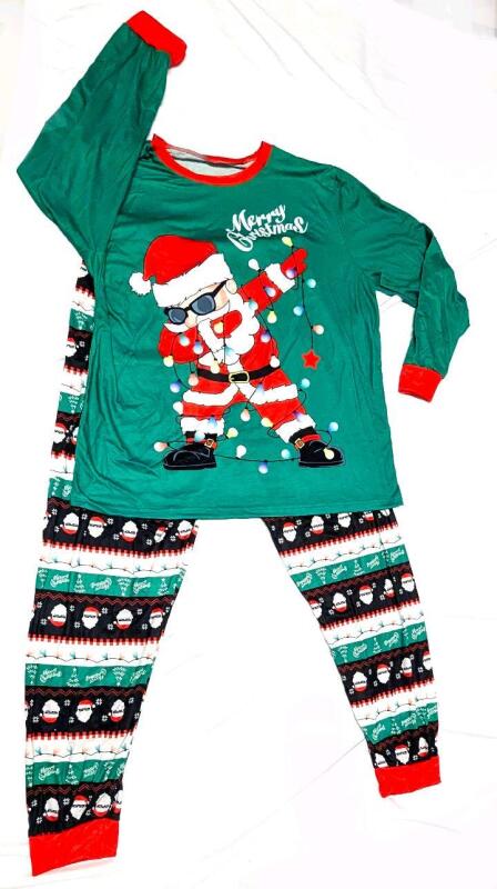 New Size XXL Men's Dabbing Santa Claus Merry Christmas 2-Piece Pajama Set