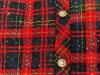 New Size SM Women's Knit Sparkly Lined Red Plaid Skirt With Scattered Sequins & Back Zip - 2