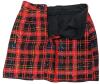 New Size SM Women's Knit Sparkly Lined Red Plaid Skirt With Scattered Sequins & Back Zip - 3