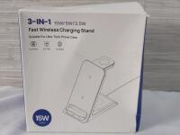 New - kpon 3-in-1 Fast Wireless Charging Stand .