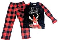 New Child Size 4 Merry Christmas Reindeer 2-Piece Pajama Set