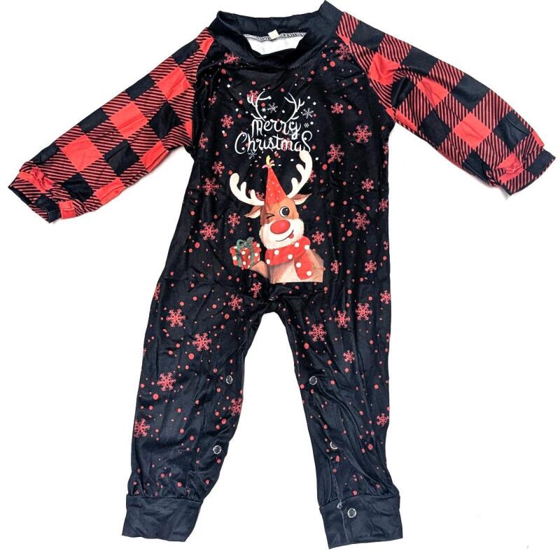 New Baby Size 3 (21" Long) Merry Christmas Reindeer Onesie With Inner Leg Snaps