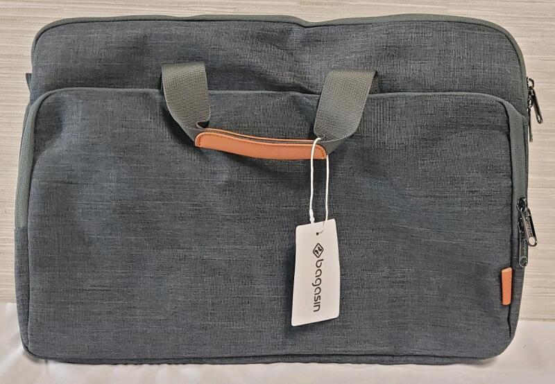 New - BagAsin Personal Computer Bag , Grey . Can hold upto 19" Laptop .