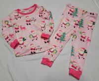 New Kids Girls Sz. 3Y Pink Santa Claus Pajama Set .