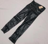 New Women's Sz. Medium Shein Bae Black Faux Leather Pants