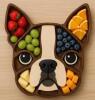 Bulldog Design Solid Wood Charcuterie Serving Tray For Food Platter Fruit Snack <br/>Approximately 10 x7&rsquo;&rsquo; Stock photo added