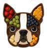 Bulldog Design Solid Wood Charcuterie Serving Tray For Food Platter Fruit Snack <br/>Approximately 10 x7&rsquo;&rsquo; Stock photo added - 2