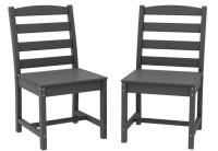 New Ophelia and Co Set Of Two 18.5W Patio Dining Chairs, Dark Brown, Retail's for $209.99