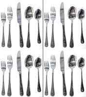 4 New 5-Piece Stainless Steel Cutlery Sets, 20 Pieces Total. Up To 9" Long