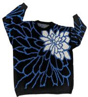 New Size 2XL* Women's Glitter Tinsel Floral Knit Sweater