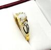 Gold Plated Sterling Silver Opal (0.23ct) with Natural White Topaz (0.08ct) Ring, Size 5.25, comes with APPRAISAL $250.00. - 4